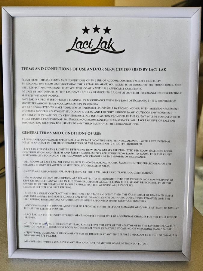 Laci Lak Oradea Eksteriør bilde